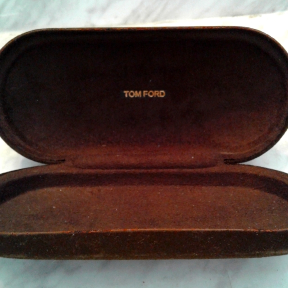 TOM FORD LARGE Brown VELVET SUNGLASS Eyeglasses Optical CASE